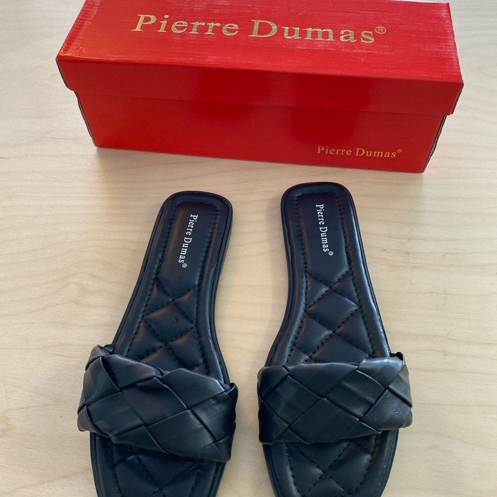 Pierre Dumas Square Heel Basket Weave Sandals size 10 (EV)